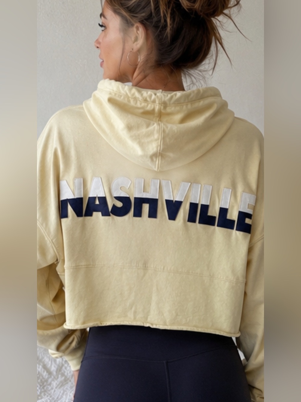 Spirit Jersey Cropped Hoodie Medium Made in USA